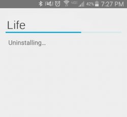 Uninstalling Life Meme Template