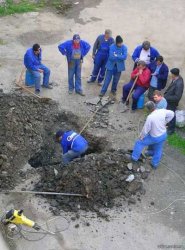 Guy digging hole himself Meme Template