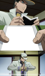 Jotaro folding paper Meme Template