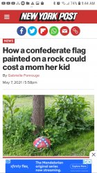 NY Post Confederate Flag Rock Meme Template
