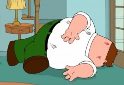Peter Griffin falling down Meme Template