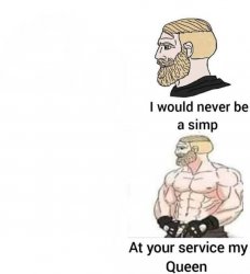 I would never be simp Meme Template