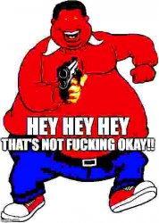 Fat Albert HEY HEY HEY THAT'S NOT OKAY Meme Template