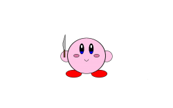 Kirby with knife Meme Template