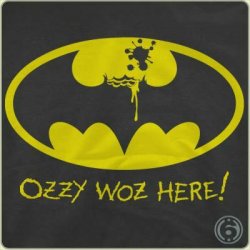 Batman logo Ozzy was here Meme Template