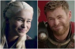 Thor And Daenerys Targaryen Face Meme Template