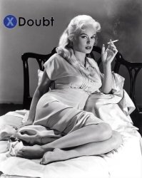 X doubt Mamie Van Doren Meme Template