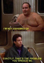 Seinfeld ashamed Meme Template