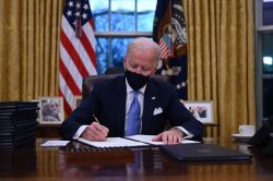 Biden Signing Executive Order Meme Template