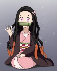 Nezuko wave Meme Template