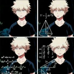 thinking bakugo Meme Template