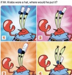 Mr Krabs hat Meme Template