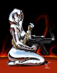 Otherworldly Fembot 6 Meme Template