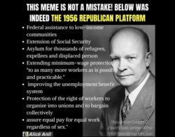 1956 Republican platform Dwight Eisenhower Meme Template