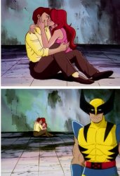 Kissing Wolverine Meme Template