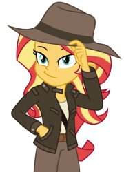 Sunset Shimmer in an Indiana Jones style outfit. Meme Template