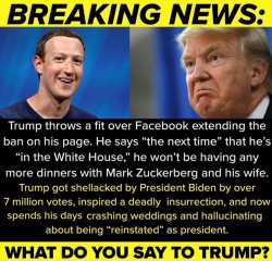 Trump Facebook ban Meme Template