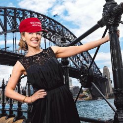 MAGA Kylie Sydney bridge Meme Template