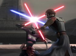 anakin ventress duel Meme Template