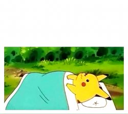 Pikachu laying down Meme Template