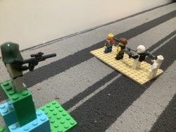 LEGO line of guns Meme Template
