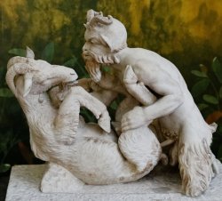 Man Goat sex statue Meme Template