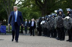 Trump Lafayette Square Meme Template
