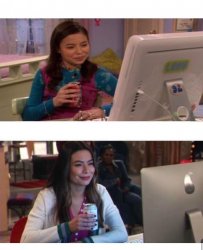 Icarly interesting Now and Then Meme Template