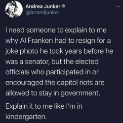 Andrea Junker tweet Al Franken Meme Template