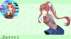 Sayori's Monika Temp Meme Template