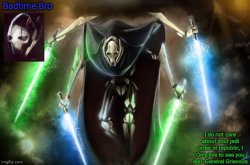 Grievous announcement temp (fixed) Meme Template