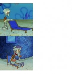 Squidward Blank Lawn Chair Meme Meme Template