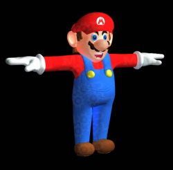 Mario T pose Meme Template