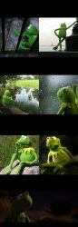 Kermit thinking deep thoughts extended Meme Template
