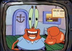 Mr Krabs pointing at You Meme Template