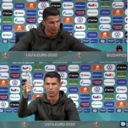 Ronaldo hates coke Meme Template