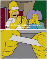 Simpsons fortune cookie Meme Template