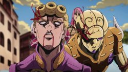 JoJo's Bizarre Adventure Giorno and Gold Experience attacked Meme Template