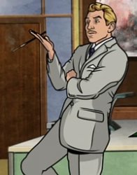 RAY GILLETTE from ARCHER cigarette holder Meme Template