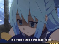 The world outside this cage is scary Meme Template