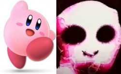 cute vs scary kirby Meme Template