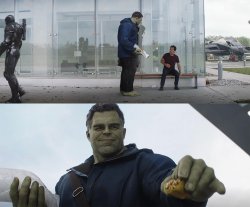 Hulk gives a taco Meme Template