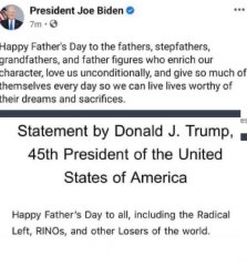 Biden Vs TFG Father's Day Meme Template