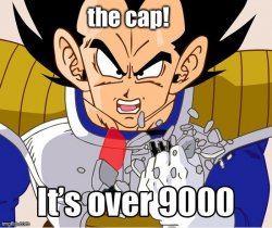 the cap its over 9000 Meme Template