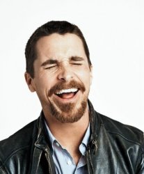 Christian Bale Laughing Meme Template