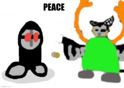Crls and Hank peace Meme Template