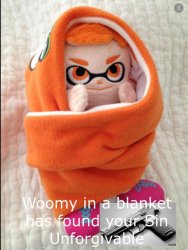 Woomy in a blanket has found your sin Unforgivable Meme Template