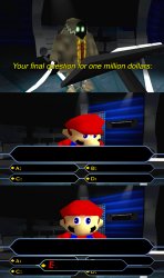 one million dollard question (mario edition) Meme Template