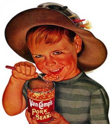 Creepy kid eating beans Meme Template