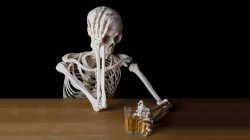 Skeleton with alcohol Meme Template